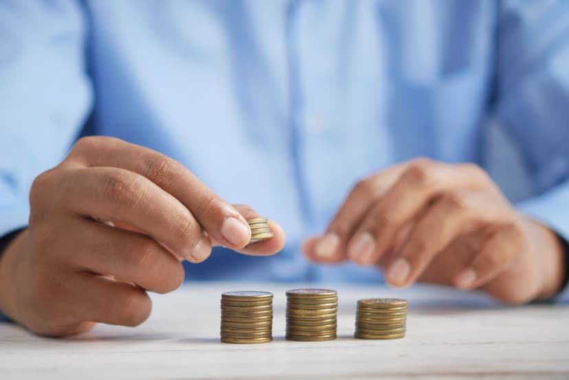 Man sorting Money